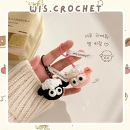 Silly Face Cotton Sheep Couple Keychain • Cute Gift | @wis.crochet