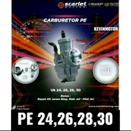KARBURATOR CARBORETOR KARBU PE  24,26,28,30 ORIGINAL SCARLET,SUDAH REAMER/ POWER JET,UNIVERSAL,CB,SA