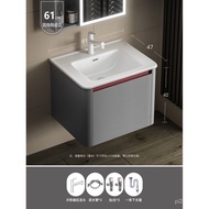 YQ Bathroom Alumimum round Corner Bathroom Cabinet Ceramic Integrated Washbasin Combination Small Apartment Sink Wash In