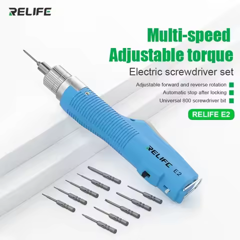 RELIFE E2 Torque Electric Screwdriver Set Multi-speed Adjustable Torque ,Adjustable Forward and Reve