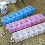 AAL 7 Lattice Weekly Medicine Pill Box Outdoor Travel Medicine Tablet Container