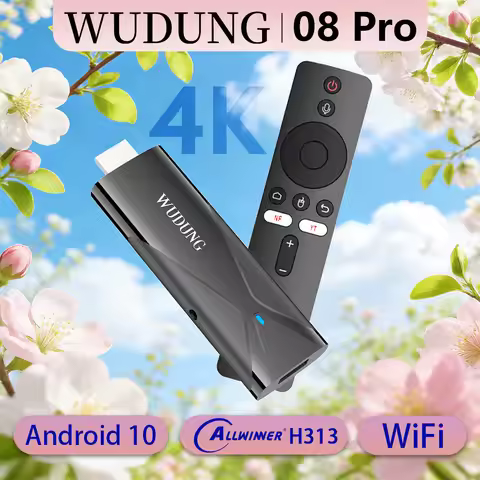WD08 PRO TV Stick Android10 Allwinner H313 2GB RAM 16GB ROM Storage BT AVI 2.4G/5G Dual Wifi 4K 1080