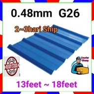 (3hari Ship)0.48mm G26 Metal Deck Paling Tebal (13Feet~18Feet) (MD)