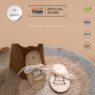 Wooden Shoe Lace-Up Toy - Montessori Shoe Lace-Up Practice Educational Toy