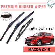 Mazda CX-5 / CX5 2011 - 2023 Wiper Premium Rubber Wiper Blade Windshield Wiper front set and Rear Wi