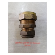 35mm x 28mm, 22mm x 15mm Compression Copper Reducer Socket, CC Reducer Socket