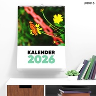WALL CALENDAR 2026 AESTHETIC CALENDAR 2026 SPIRAL WALL CALENDAR A3 SIZE