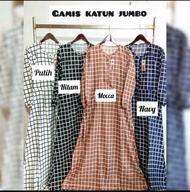 baju gamis kotak kotak katun jumbo terbaru baju gamis wanita dewasa terlaris