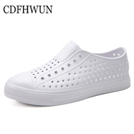CDFHWUN รองเท้าแตะสำหรับผู้ชายและผู้หญิงแฟชั่นกลวงระบายอากาศรองเท้าแตะชายหาดรองเท้าแตะ EVA นวดรองเท้