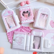 LEMONTRE8EDY Photocard Binder Album, PP 32 Pockets Mini Photo Album, Sweet 3 Inch Kpop Photo Card Bo
