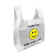 aksun Smiley face bag disposable transparent vest bag food plastic bag