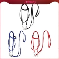 [Lohobby] Horse Headstall and Rein Horse Reins Nylon Thickened Halter Removable Bit Browband Headsta
