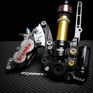 Cnc NMAX Aerox SHOCK USD RPD BRACKET (For axial 4P 4 piston brembo ktc frando CALIPER)