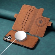 Denior 2 in 1 Wallet Case for IPhone 15 16 Pro Max with MagSafe