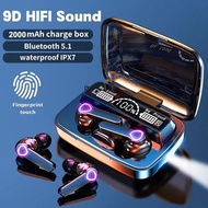 New Wireless Bluetooth Earphone M19 Touch Control 5.0 Wireless Earburds HiFi 9D Stereo Sound Waterpr