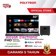 ANDROID TV 50 INCH POLYTRON SOUND BAR