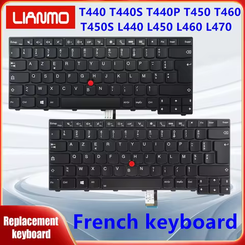 French Notebook Keyboard Suitable for Lenovo ThinkPad T440 T440S T440P T450 T450S T460 L440 L450 L46