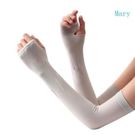 Mary Driving Fingerless Sun Sleeve Adjustable Arm Sleeve Sun Protections Cooling Arm Sleeve for Wome