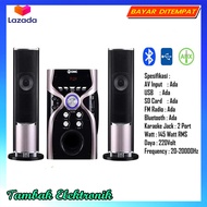 Speaker GMC Bluetooth Karaoke USB Memori Speker Radio 887G Komplit Suara Ngebass Polll