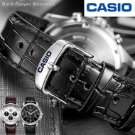 ∋❀✥CASIO Tali Casio Lelaki Kulit Tulen Gelang Kulit Lembut Pin Buckle Aksesori Jam Tangan Wanita 14m