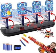 Electronic Shooting Target for Nerf Guns - Auto Reset Digital Scoring Shooting Practice Targets, Ideal Gifts Toys for Kids, Teens, Boys &amp; Girls(2020 Update Version/4 Targets)