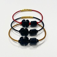 4-leaf clover bracelet, natural ghost stone bracelet