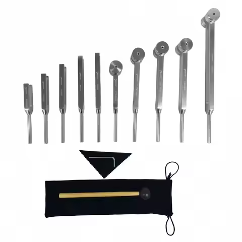 Miwayer Tuning Forks 128/136.1/256/285/369/384/417/432/440/444/512/528/741/852/963/4096Hz & Unwtd w/