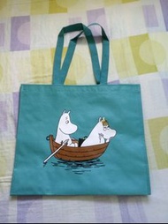 超萌正版Moomin 湖水綠大容量環保購物袋