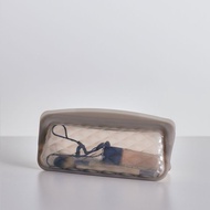 【新品】美國 Stasher 美妝收納矽膠密封袋-筆袋-奶茶