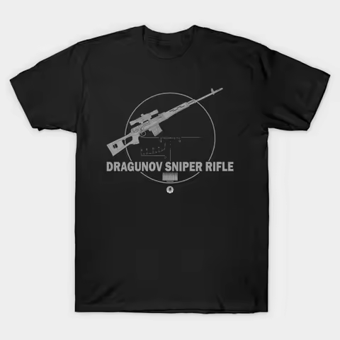 Russian Military SVD Dragunov Sniper Rifle T-Shirt 100% Cotton O-Neck Summer Short Sleeve Casual Men