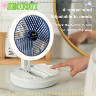 SHOUOUI Table Fan USB Charging Wall Mounted Foldable Air Cooler Fan
