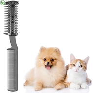 PIDDING Pet Razor Comb, Durable Cleaning Brush Dogs Razor Comb, Universal Safe Pet Hair Cutter