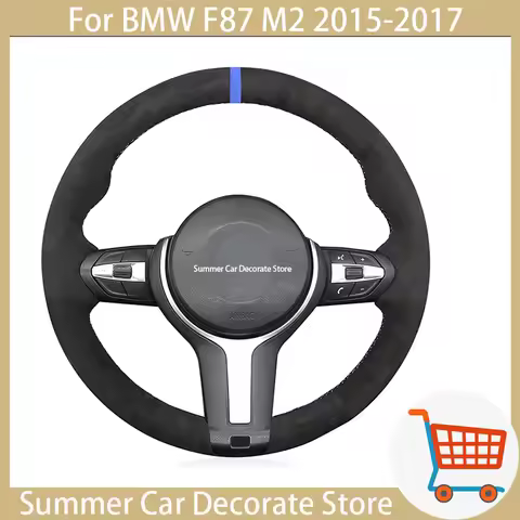Customized Car Steering Wheel Cover For Bmw M2 M3 F80 F82 M4 M5 M6 M Sport F12 F13 F30 F33 F87 X5 X6