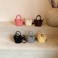 【Ready Stock】 Children's Vegetable Basket Bag 2025 New Korean Style Simple Solid Color Children's Me