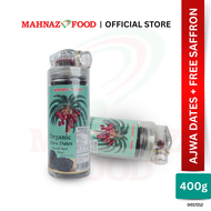 Mahnaz Food Kurma Dates Organic Ajwa 400g + Free Saffron