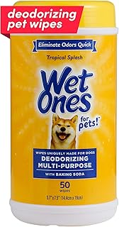 Wet Ones for Pets Deodorizing Multi-Purpose Dog Wipes With Baking Soda | Dog Deodorizing Wipes For A