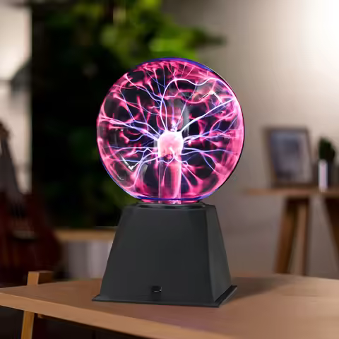 4/5/6/8 Inch EU Plug Magic Plasma Ball Lamp LED Night Light Atmosphere Touch Glass Plasma Light Chri
