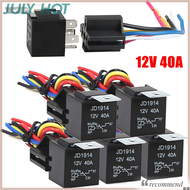 [JULYHOT] รีเลย์รถยนต์กันน้ำ12V 5Pin 40A รีเลย์รถยนต์12V 5Pin พร้อมซ็อกเก็ตรีเลย์