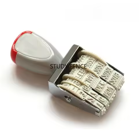 Portable English Date Stamp for Office School Bank Egg Supermarket Store Manufacture Roller Date Num