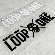 Hanshin LOOPONE Car Sticker Mask Man OSAKA OSAKA JDM Drift Modified Car Decal Car Windshield Sticker