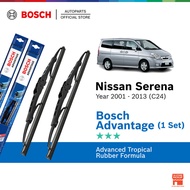 Bosch Advantage U Hook Wiper Set for Nissan Serena C24 (26"/14")