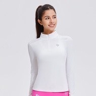 Cosleaf Women UPF50+ UV Protection Half-Zip Jacket - Breathable Stretch Fabric in Sky Blue