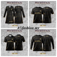 Tshirt Women/men Jersey Black-Gold Full Sublimation Baju Muslimah Merdeka 2023 Jersey Muslimah Malaysia Baju Muslimah Microfiber Jersey Mu Murah Baju Muslimah Couple High Quality
