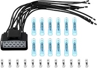 WPT928 12 Pin Car Wiring Harness Module with Heat Shrink Tubes and Terminals 3U2Z-14S411-ZMB Compati