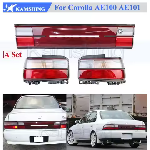 Kamshing A Set Tail Light Lamp Rear Number Light Frame License Plate For Toyota Corolla AE100 AE101 
