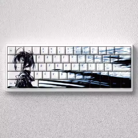 73 Keys Keycaps Rikka Takanashi Anime PBT Dye Sublimation Cherry for 61 65 68 Mechanical Keyboard Ak
