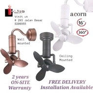 [ INSTALLATION PACKAGE] ACORN DC360 CORNER FAN WALL/CEILING MOUNTED (16 Inches)