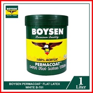 ☈ ☇◑ Boysen Permacoat Flat Latex White 1L B-701