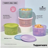 toples plastik tupperware snack dan kue midi deco canister - hijau