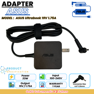 ประกัน 1 ปี Asus ASUS R204T R204 J200T Laptop 19V/1.75A 33W 3.0x1.1mm (asus019) ของแท้ อะแดปเตอร์ as